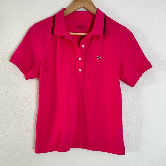 Vineyard Vines Tops - Vineyard Vines Women's Pink Short Sleeve Heritage Pique Polo Size XS